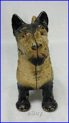 10 Vintage LITTCO Cast Iron Terrier Doorstop Dog Statue Die Cast ORIGINAL LABEL