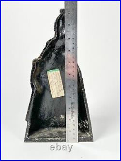 11.25 Antique Whitman Ma Cast Iron Door Stop Hand Painted Victorian Woman