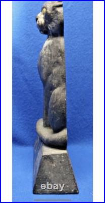 12.5 lb. ANTIQUE VINTAGE c. 1910 CAST IRON HALLOWEEN BLACK CAT DOORSTOP