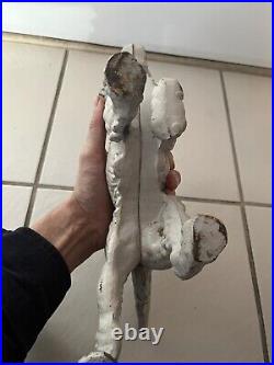 14.5 X 8.5 Antique Cast-Iron English Setter Pointer Dog Door Stop Statue