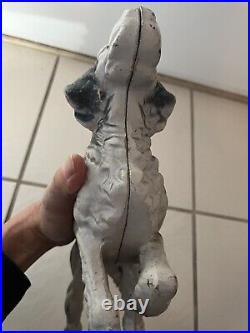 14.5 X 8.5 Antique Cast-Iron English Setter Pointer Dog Door Stop Statue