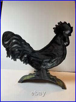 14 Rooster Cast Iron Door Stop Farmhouse Chicken Country Décor