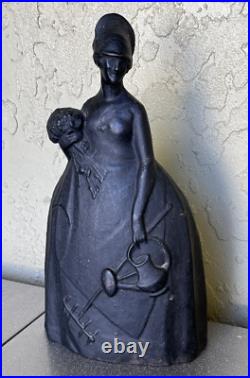 15 ANTIQUE VINTAGE c. 1910 MARY QUITE CONTRARY GARDEN LADY DOORSTOP