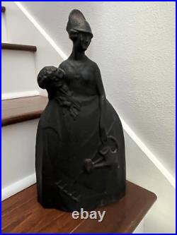 15 ANTIQUE VINTAGE c. 1910 MARY QUITE CONTRARY GARDEN LADY DOORSTOP