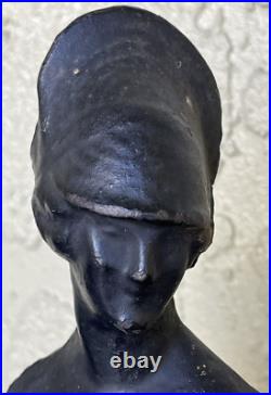 15 ANTIQUE VINTAGE c. 1910 MARY QUITE CONTRARY GARDEN LADY DOORSTOP