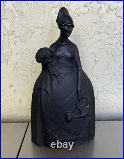 15 ANTIQUE VINTAGE c. 1910 MARY QUITE CONTRARY GARDEN LADY DOORSTOP