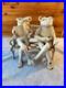 16_6_lb_Cast_Iron_Doorstop_Frogs_w_Glasses_On_Floral_Bench_Garden_Decor_VTG_01_ybca