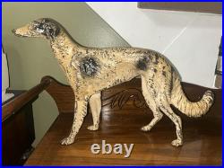 16 Rare Hubley Borzoi Wolfhound Cast Iron Dog Doorstop Statue Art Sculpture