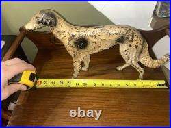 16 Rare Hubley Borzoi Wolfhound Cast Iron Dog Doorstop Statue Art Sculpture