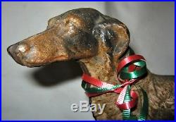 16 Rare Hubley Borzoi Wolfhound Cast Iron Dog Doorstop Statue Art Sculpture