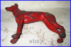 1800's Antique Decorative Original Paint Grey Hound Cast Door Stop 1800's Antique Decorative Original Paint Grey Hound Cast Door Stop