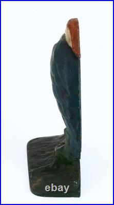 1920's Cast Iron Heron Doorstop, Old Repaint 3lbs