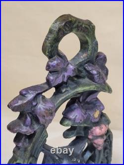 1920s-30s Fox Hunt Cast Iron Doorstop Original Paint vintage Antique Victorian