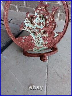 1920s CAST IRON TOWER ADVENTURER SHIP NAUTICAL Door Stop Extremely Rare 17 1/2 1920s CAST IRON TOWER ADVENTURER SHIP NAUTICAL Door Stop Extremely Rare 17 1/2