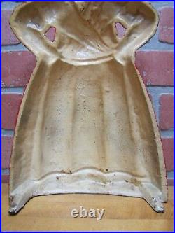 1920s Chef Woman Hands Hips Cast Iron Doorstop Littco Littlestown Pa Americana