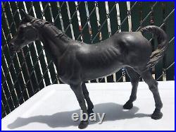 1930's HUBLEY Cast Iron Black Beauty Throughbred Horse Original Paint A-1 1930's HUBLEY Cast Iron Black Beauty Throughbred Horse Original Paint A-1