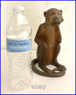 1930's Hubley Doorstop Monkey Cast Iron