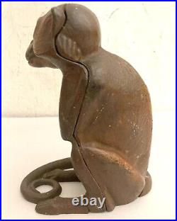 1930's Hubley Doorstop Monkey Cast Iron