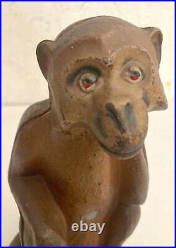 1930's Hubley Doorstop Monkey Cast Iron