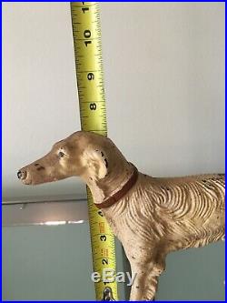 1930's Standing Borzoi Russian Wolfhound Cast Iron Dog Statue Doorstop Hubley 11
