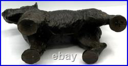1930s Hubley Cast Iron Scottie Dog Scottish Terrier Figural Door Stop Patina