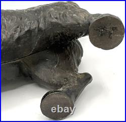 1930s Hubley Cast Iron Scottie Dog Scottish Terrier Figural Door Stop Patina