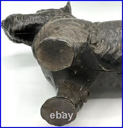 1930s Hubley Cast Iron Scottie Dog Scottish Terrier Figural Door Stop Patina