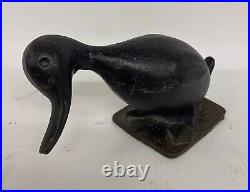 1950's Antique Virginia Metalcrafters Large Cast Iron Duck Door Stop