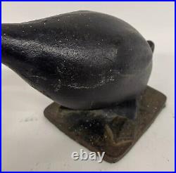 1950's Antique Virginia Metalcrafters Large Cast Iron Duck Door Stop