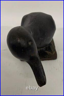 1950's Antique Virginia Metalcrafters Large Cast Iron Duck Door Stop