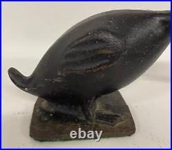 1950's Antique Virginia Metalcrafters Large Cast Iron Duck Door Stop