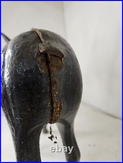 19Th century Donkey Door Stop with Nodder Head Antique Cast Iron Heavy