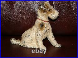 (20) Hubley Cast Iron Fox Terrier Dog Statue