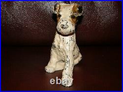 (20) Hubley Cast Iron Fox Terrier Dog Statue