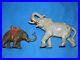 2_Vintage_Cast_Iron_Elephants_3_lb_Coin_Bank_and_8_lb_Door_Stop_01_nup