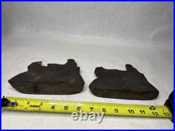 2 Vintage Porgy Charleston SC Cast Iron Doorstop Mule with Rider In Cart MINT B14