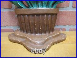 ALBANY FOUNDRY TULIPS Antique Cast Iron Flowers Doorstop Decorative Art Statue