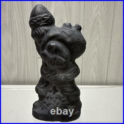 ANTIOUE CAST IRON SANTA CLAUS DOOR STOP FIGURE 5 1/2 Paper weight