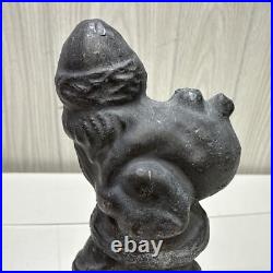 ANTIOUE CAST IRON SANTA CLAUS DOOR STOP FIGURE 5 1/2 Paper weight