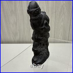 ANTIOUE CAST IRON SANTA CLAUS DOOR STOP FIGURE 5 1/2 Paper weight