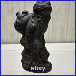 ANTIOUE CAST IRON SANTA CLAUS DOOR STOP FIGURE 5 1/2 Paper weight