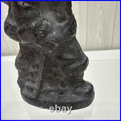 ANTIOUE CAST IRON SANTA CLAUS DOOR STOP FIGURE 5 1/2 Paper weight