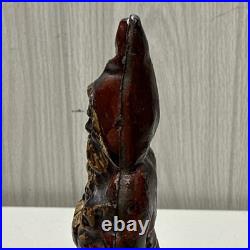 ANTIOUE CAST IRON SANTA CLAUS DOOR STOP FIGURE DATED 1890 5 1/2 Paper weight