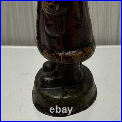 ANTIOUE CAST IRON SANTA CLAUS DOOR STOP FIGURE DATED 1890 5 1/2 Paper weight