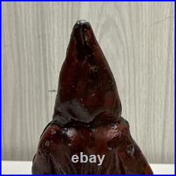 ANTIOUE CAST IRON SANTA CLAUS DOOR STOP FIGURE DATED 1890 5 1/2 Paper weight