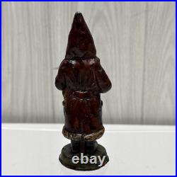 ANTIOUE CAST IRON SANTA CLAUS DOOR STOP FIGURE DATED 1890 5 1/2 Paper weight