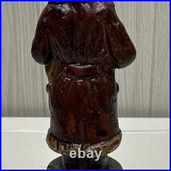 ANTIOUE CAST IRON SANTA CLAUS DOOR STOP FIGURE DATED 1890 5 1/2 Paper weight