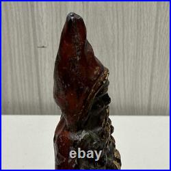 ANTIOUE CAST IRON SANTA CLAUS DOOR STOP FIGURE DATED 1890 5 1/2 Paper weight