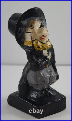 ANTIQUE ALICE IN WONDERLAND'S MAD HATTER CAST IRON DOORSTOP 1920's ANTIQUE ALICE IN WONDERLAND'S MAD HATTER CAST IRON DOORSTOP 1920's