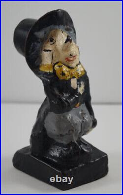 ANTIQUE ALICE IN WONDERLAND'S MAD HATTER CAST IRON DOORSTOP 1920's ANTIQUE ALICE IN WONDERLAND'S MAD HATTER CAST IRON DOORSTOP 1920's